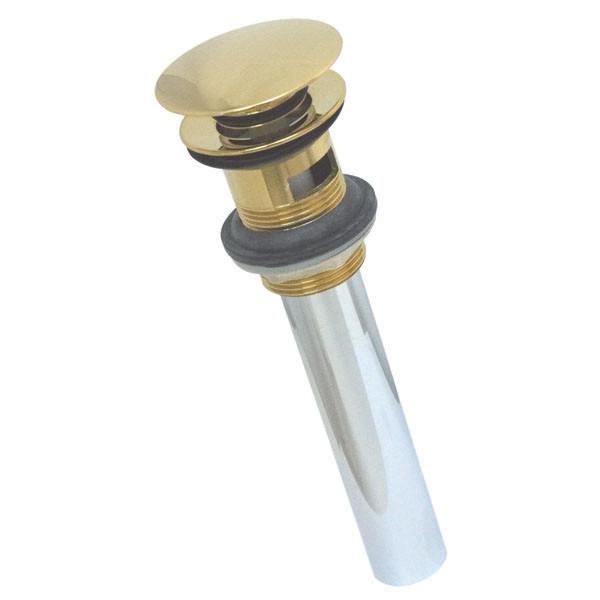 Kingston Polished Brass Push Pop-up vessel sink drain with Overflow Hole EV6002