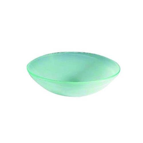 Light Green Frosted Glass Vessel Bathroom Sink w/o Overflow Hole EVSPFG1