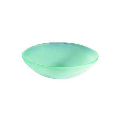 Light Green Frosted Glass Vessel Bathroom Sink w/o Overflow Hole EVSPFG1