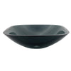 Onyx Black Tempered Glass Vessel Bathroom Sink w/o Overflow Hole EVSQFK4