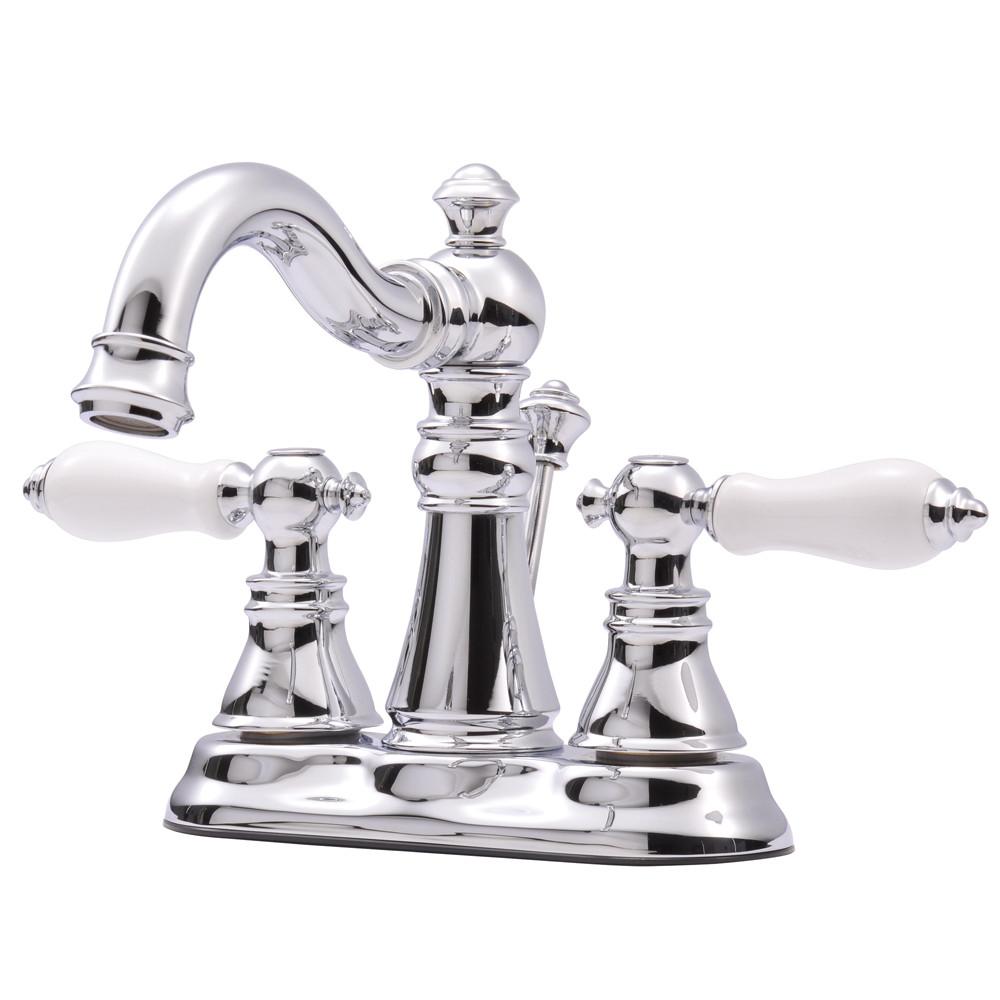 Kingston Chrome 2 Handle 4" Centerset Bathroom Faucet with Pop-up FS1601APL