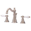 Kingston Satin Nickel 2 Handle 8" Widespread Bathroom Faucet w Drain FS1978APL