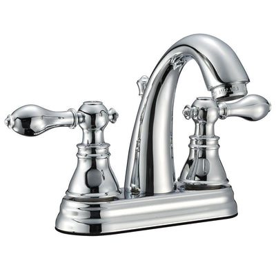 Kingston Chrome 2 Handle 4" Centerset Bathroom Faucet with Pop-up FS5611ACL