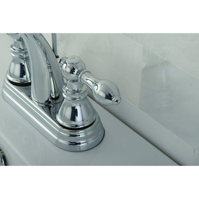 Kingston Chrome 2 Handle 4" Centerset Bathroom Faucet with Pop-up FS5611ACL