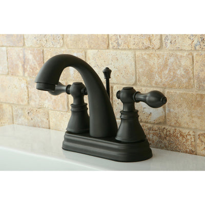 Kingston Oil Rubbed Bronze 2 Handle 4" Centerset Bathroom Faucet FS5615ACL