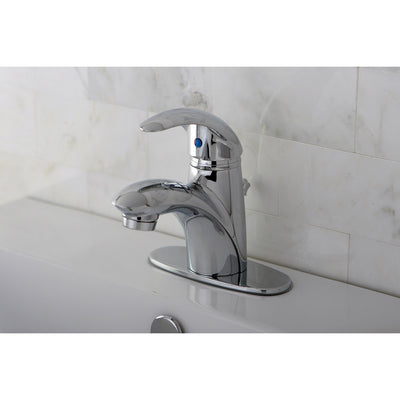 Kingston Chrome Single Handle 4" Centerset Bathroom Faucet with Pop-up FS6401WLL