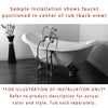 Freestanding Floor Mount Satin Nickel White Porcelain Lever Handle Clawfoot Tub Filler Faucet Package 1005T8FSP