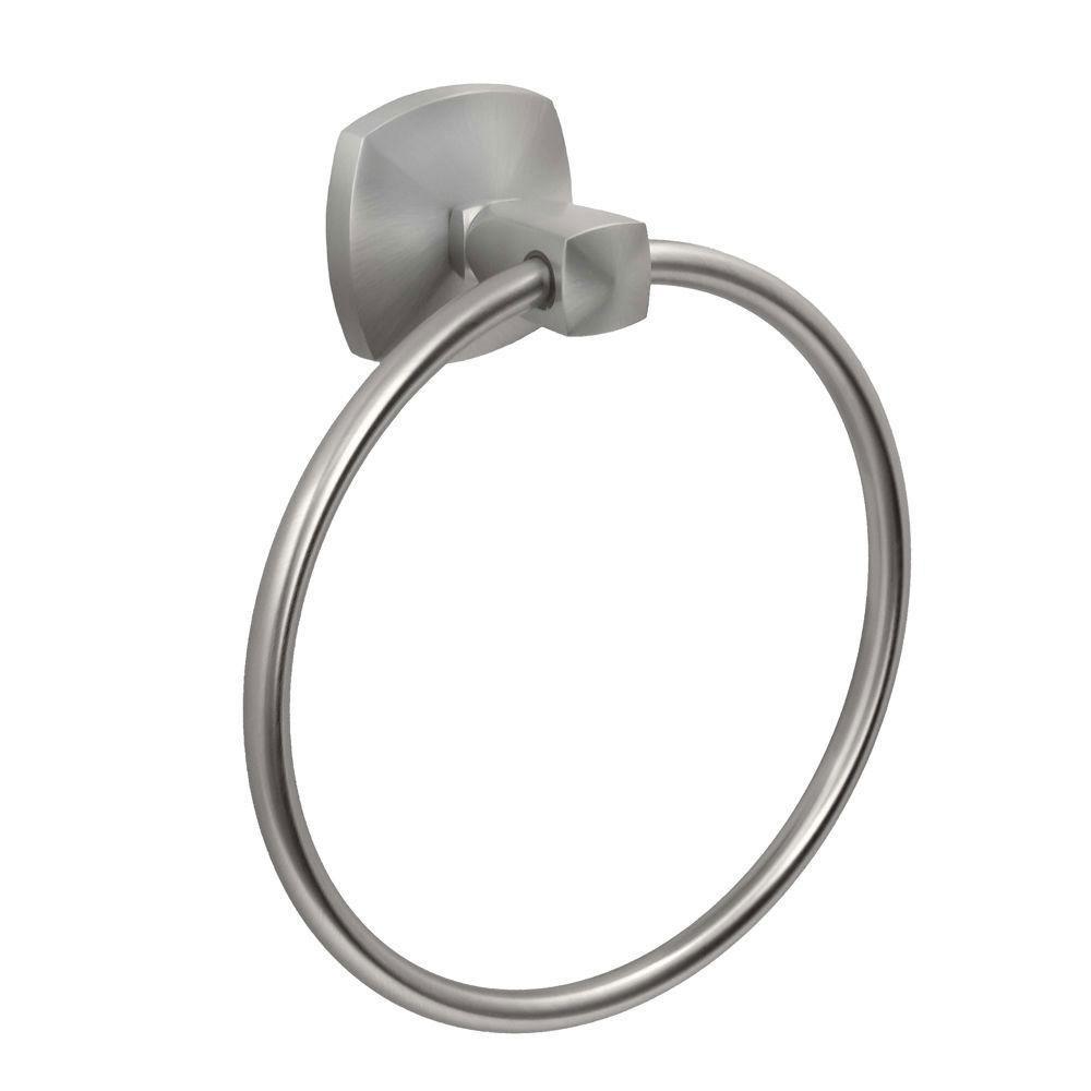 Gatco Jewel Towel Ring in Satin Nickel 463475