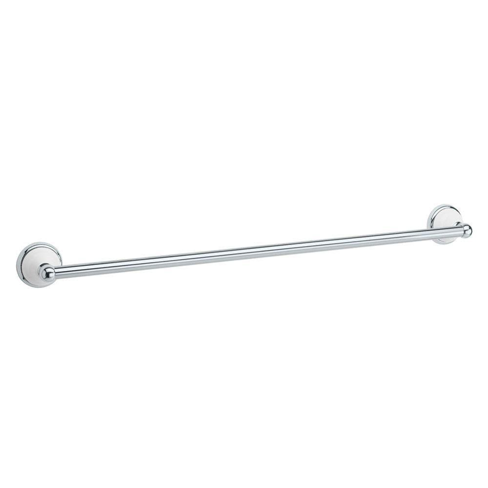 Gatco Franciscan 24 inch Towel Bar in Polished Chrome and Porcelain 73264