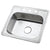 Brushed Nickel Gourmetier Single Bowl Self-Rimming Kitchen Sink GKTS2520