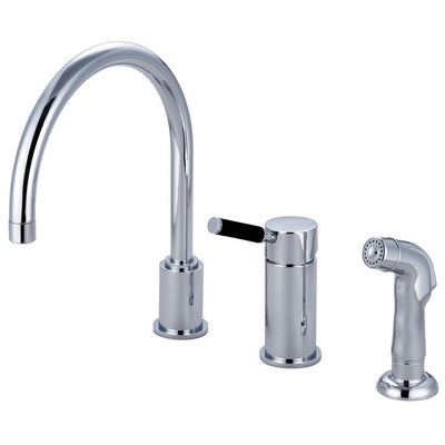 Kingston Kaiser Chrome Widespread one Handle Kitchen Faucet w/Spray GS8011DKLSP