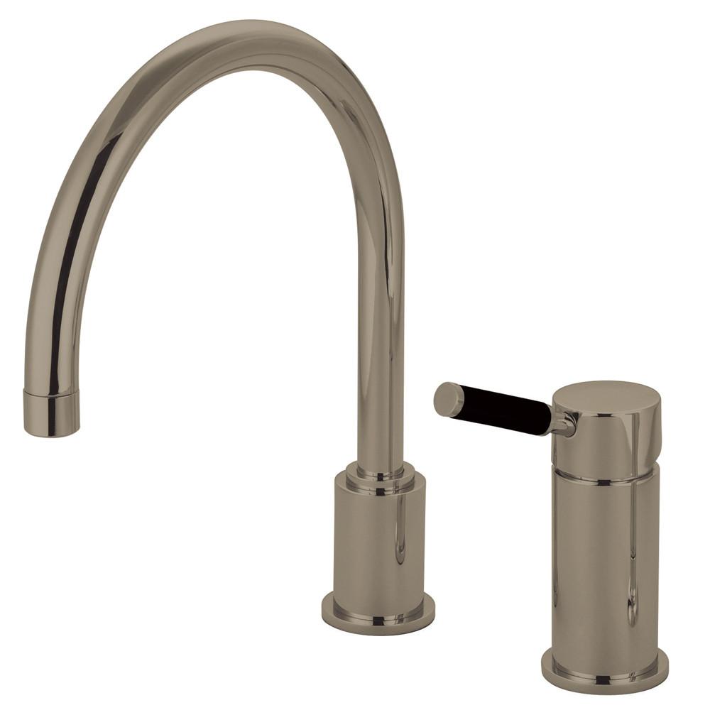 Kingston Kaiser Satin Nickel Widespread Single Handle Kitchen Faucet GS8018DKLLS