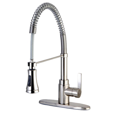 Kingston Brass Satin Nickel Single Handle Pre-rinse Kitchen Faucet GS8878CTL