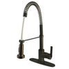 Kingston Oil Rubbed Bronze Single Handle Pre-rinse Kitchen Faucet GS8885CTL