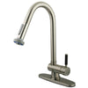 Kaiser Satin Nickel Single Handle Pull down sprayer Kitchen Faucet GS8888DKL