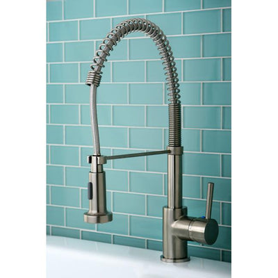 Kingston Brass Satin Nickel Single Handle Pre-rinse Kitchen Faucet GS8888DL