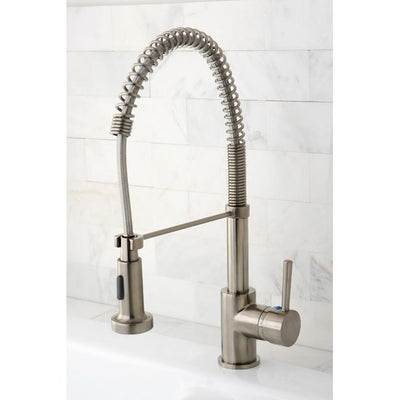 Kingston Brass Satin Nickel Single Handle Pre-rinse Kitchen Faucet GS8888DL