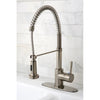 Kingston Brass Satin Nickel Single Handle Pre-rinse Kitchen Faucet GS8888DL