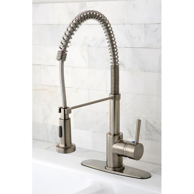 Kingston Brass Satin Nickel Single Handle Pre-rinse Kitchen Faucet GS8888DL