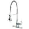 Kingston Brass Chrome Single Handle Pre-rinse Kitchen Faucet GS8891ACL