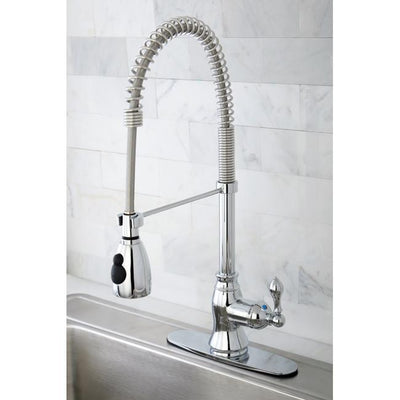 Kingston Brass Chrome Single Handle Pre-rinse Kitchen Faucet GS8891ACL