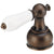 Delta Venetian Bronze Finish Lavatory Porcelain Lever Handles with White Accents - Quantity 2 Included 387009