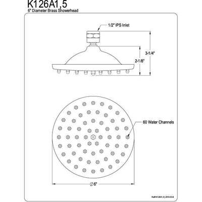 Bathroom fixtures Chrome Shower Heads 6" Best Shower Head K126A1