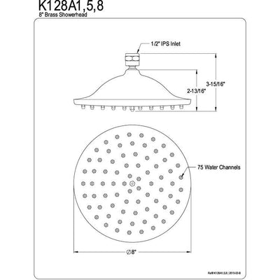 Bathroom fixtures Chrome Shower Heads 6" Best Shower Head K128A1