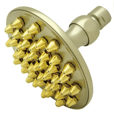 Satin Nickel with Polished Brass Trim Best Sunflower Shower head K134A9