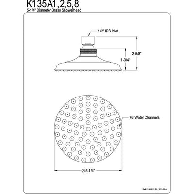 Chrome Showerheads 5 1/4" Best Sunflower Shower head K135A1