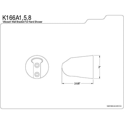 Kingston Bathroom Accessories Oil Rubbed Bronze Hand Shower Wall Bracket K166A5