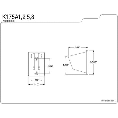 Kingston Brass Satin Nickel Wall Bracket for Personal Hand Shower K175A8