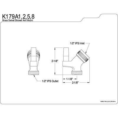 Kingston Bathroom Accessories Polished Brass Plumbing parts Supply Elbow K179A2