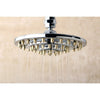 Chrome with Polished Brass Trim 6" 3 Tier High Pressure showerhead K206A4