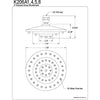 Satin Nickel Shower heads 6" 3 Tier High Pressure showerhead K206A8