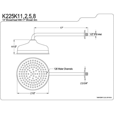 Oil Rubbed Bronze Shower Heads Large 10" Rain drop Shower Head K225K15