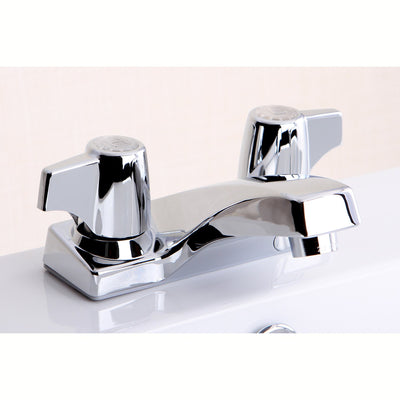 Kingston Brass Chrome 2 Handle 4" Centerset Bathroom Faucet KB100LP