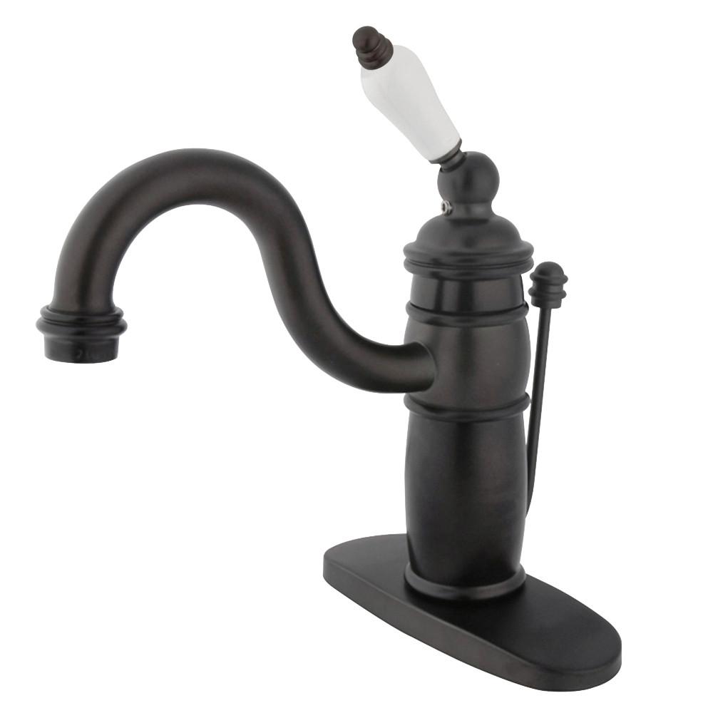 Kingston Brass Oil Rubbed Bronze Single Handle Bathroom Faucet w Pop-up KB1405PL