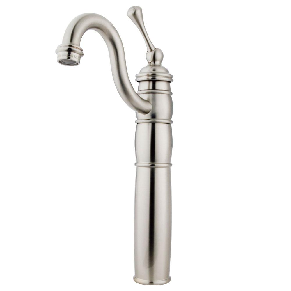 Kingston Brass Satin Nickel Single Handle Vessel Sink Bathroom Faucet KB1428BL