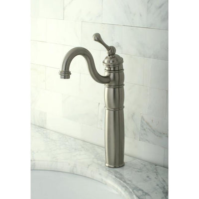 Kingston Brass Satin Nickel Single Handle Vessel Sink Bathroom Faucet KB1428BL