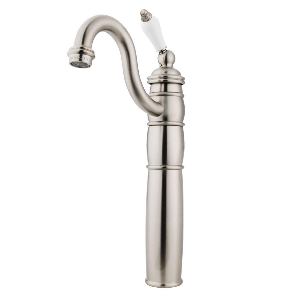 Kingston Brass Satin Nickel Single Handle Vessel Sink Bathroom Faucet KB1428PL