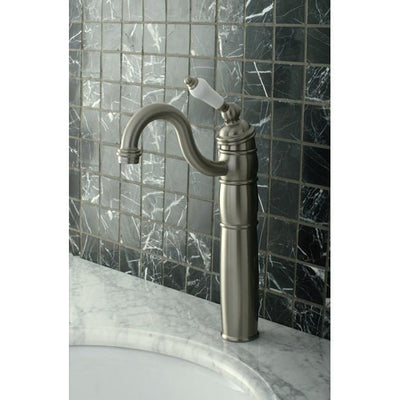 Kingston Brass Satin Nickel Single Handle Vessel Sink Bathroom Faucet KB1428PL