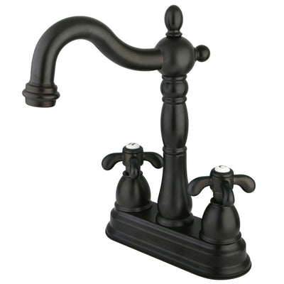 Kingston Oil Rubbed Bronze Two Handle 4" Centerset Bar Prep Sink Faucet KB1495TX