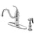 Kingston Brass Chrome Georgian 8" kitchen faucet with brass sprayer KB1571GLBS