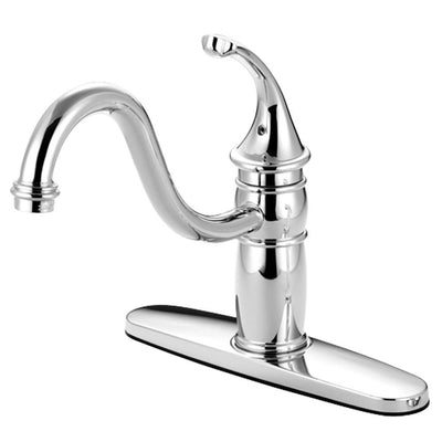 Kingston Brass Chrome Georgian 8" kitchen faucet without sprayer KB1571GLLS