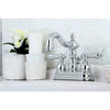 Kingston Brass Chrome 2 Handle 4" Centerset Bathroom Faucet with Pop-up KB1601AL