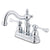 Kingston Brass Chrome 2 Handle 4" Centerset Bathroom Faucet with Pop-up KB1601BL