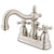 Kingston Satin Nickel 2 Handle 4" Centerset Bathroom Faucet with Pop-up KB1608AX