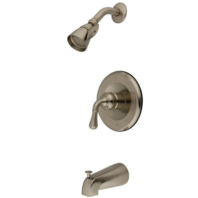 Kingston Satin Nickel Magellan 1 handle tub and shower combination faucet KB1638