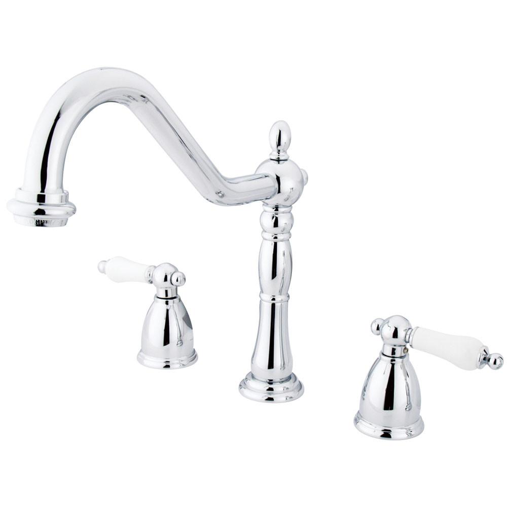 Kingston Brass Chrome 8" Centerset Kitchen Faucet without Deck KB1791PLLS